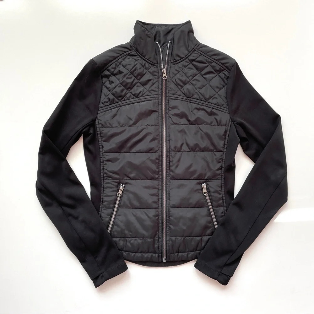 Express Quilted Padded Black Body Jacket Size XS